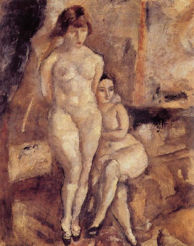 Jules Pascin Two model in the studio Norge oil painting art